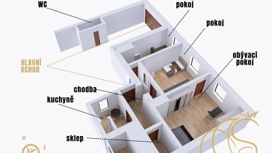 Prodej chalupy 3+1, Lesonice - Horní Lažany
